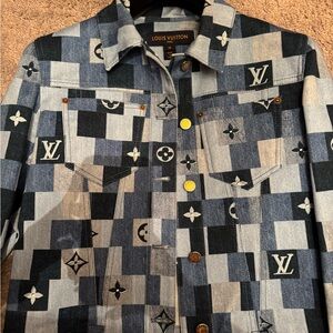 Louis Vuitton Monogram Denim Jacket New wo tag size 36 Euro
